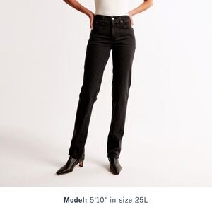 Mid Rise 90s Straight Jean Abercrombie and Fitch